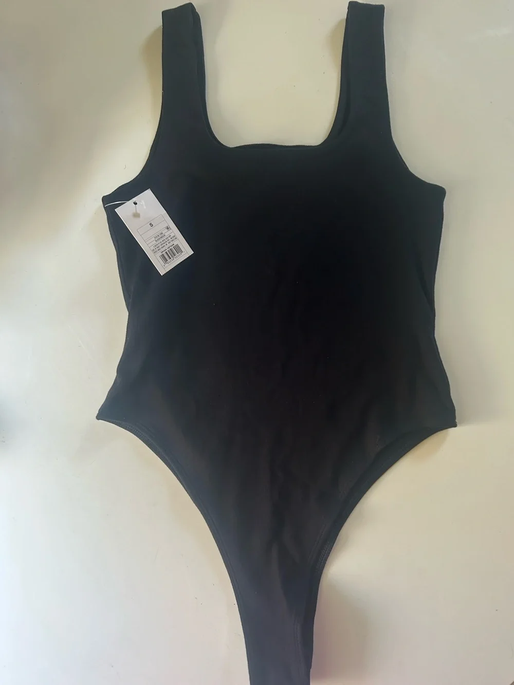 Black Scoop Neck Bodysuit NWT